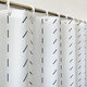 Simple Geometric Lines Printed Shower Curtain - Black & White